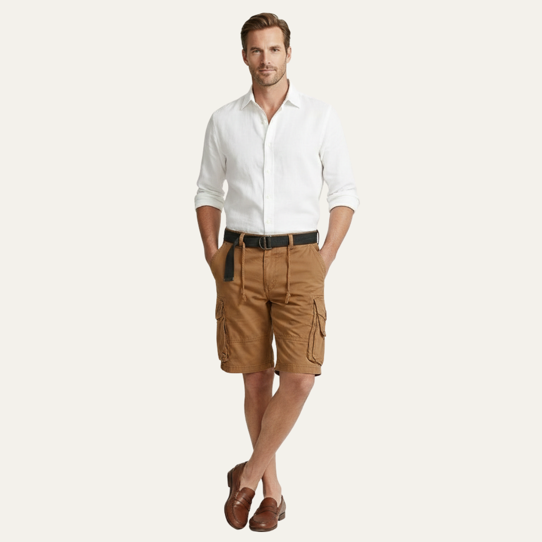 Shorts cargo utilitaires en coton décontractés pour hommes Whitlock