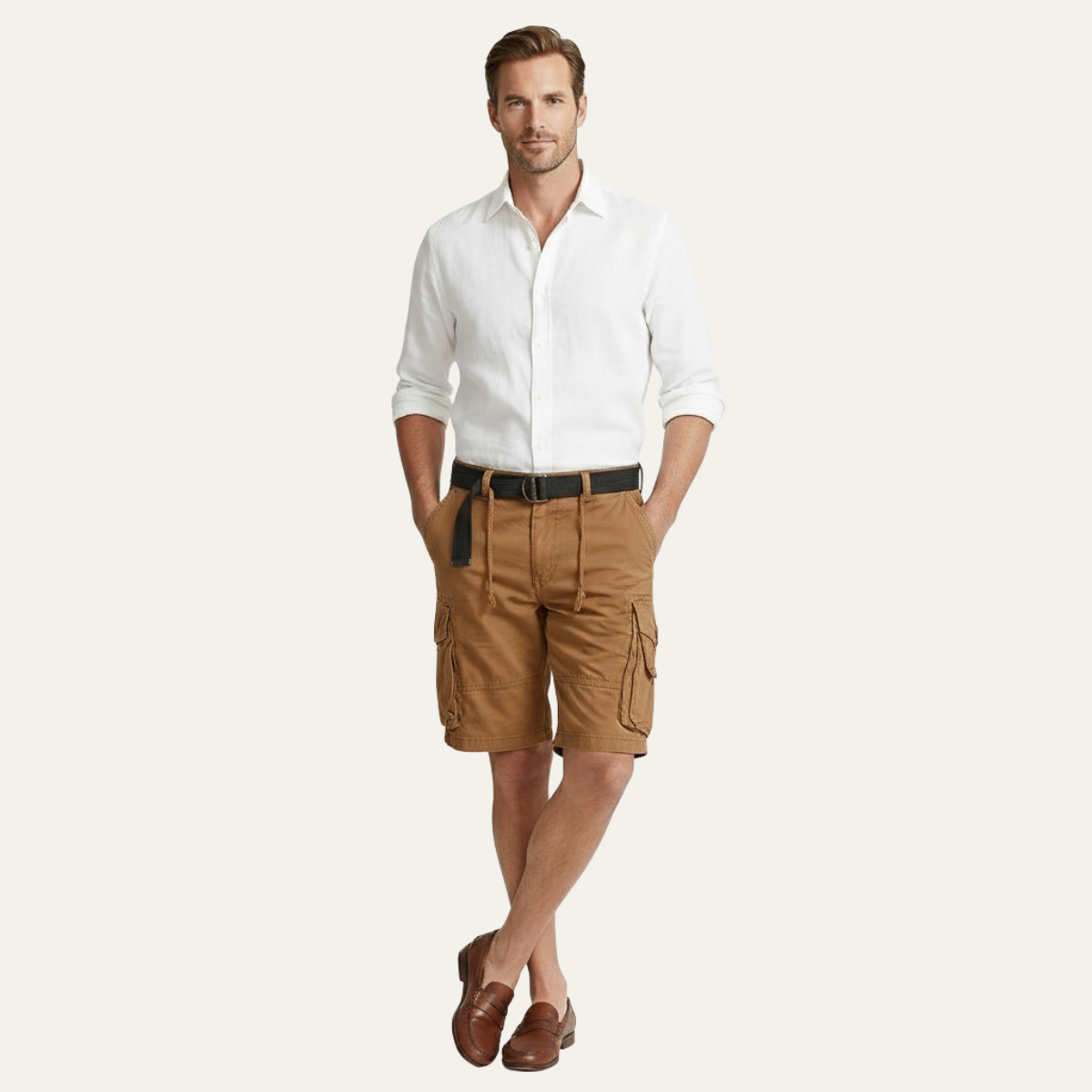 Shorts cargo utilitaires en coton décontractés pour hommes Whitlock