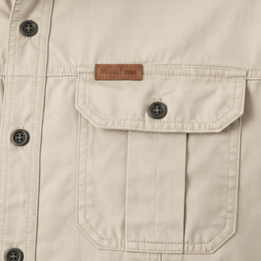 La Chemise Cargo Douce à Multi Poches de Couleur Unie pour Homme Cedarfield