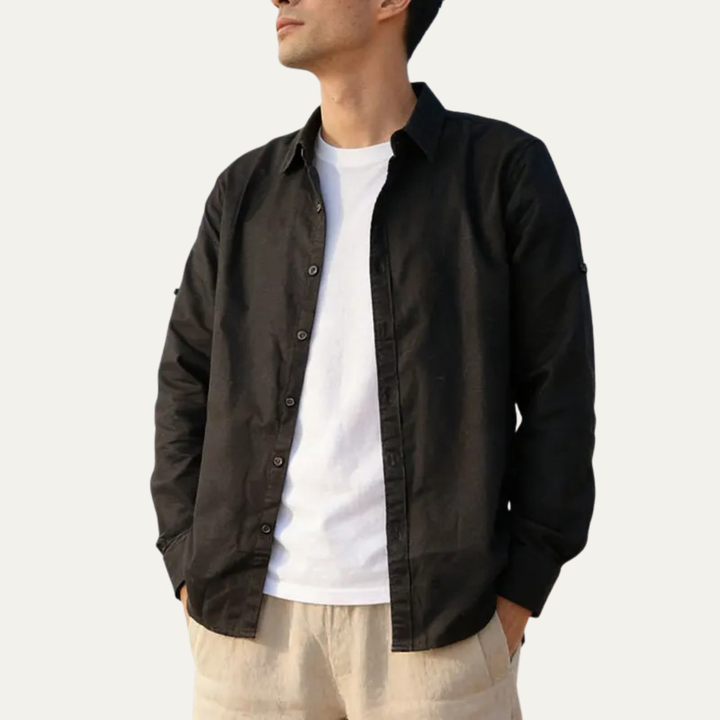 La Chemise Classique en Lin et Coton pour Hommes Ashenwood