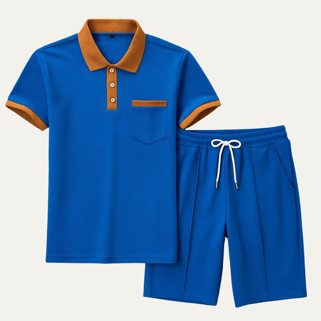 Le Set en Coton Capri – Polo Vintage & Shorts Coordonné pour Hommes