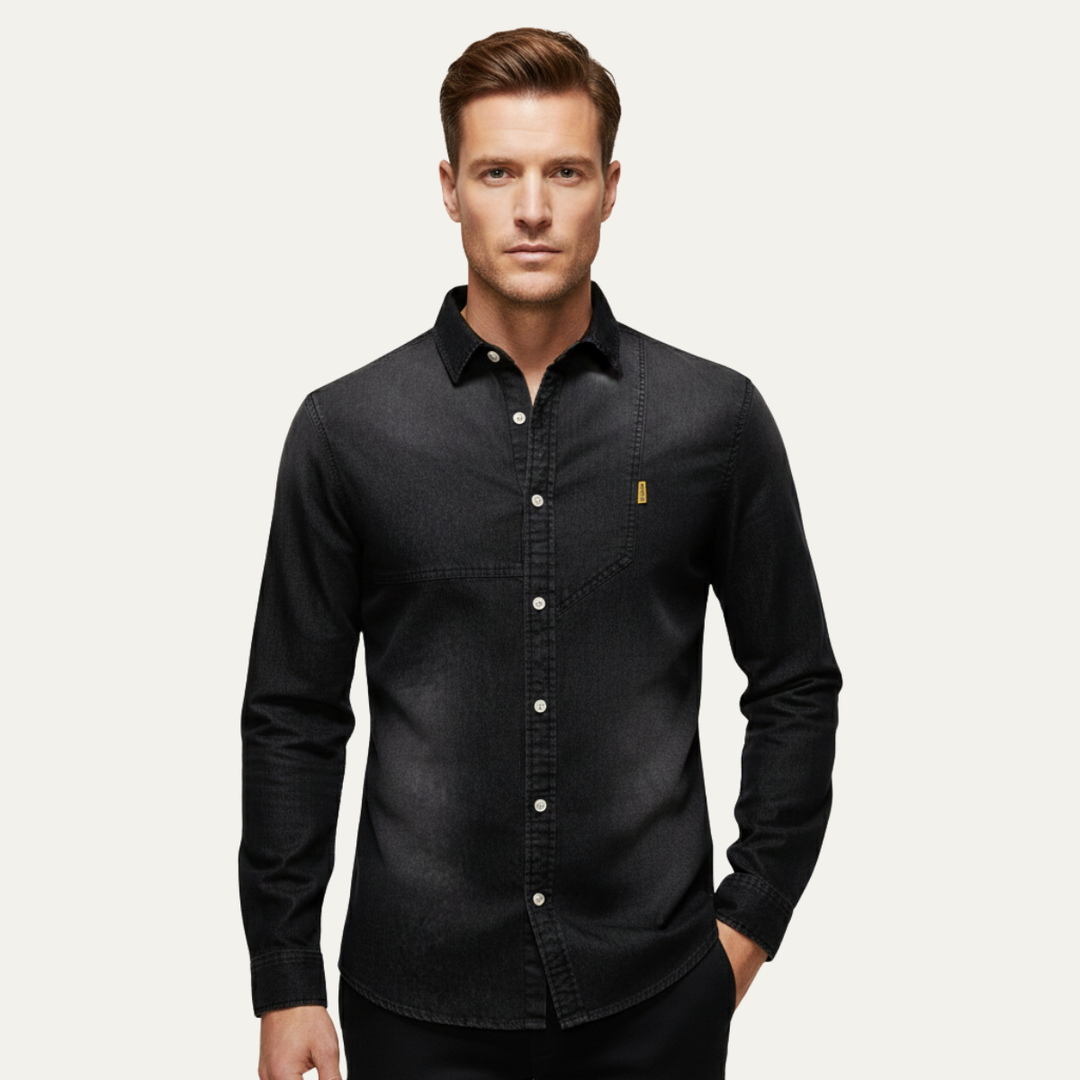 La chemise en denim pour homme Meadowford, coupe slim style cowboy