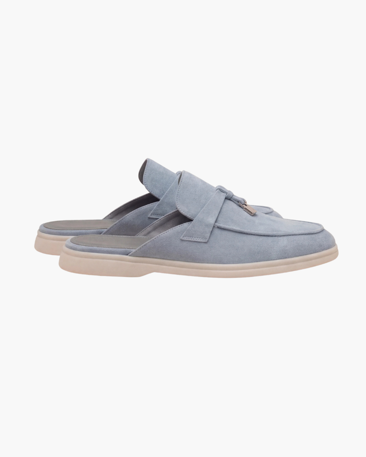 Mule Méditerranéenne Suède Bleu Ciel