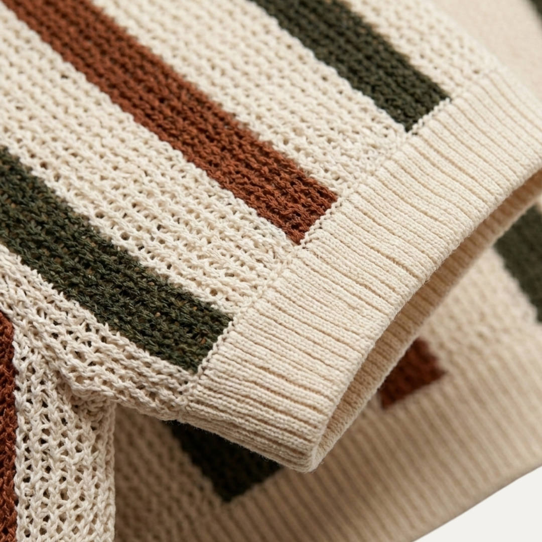 Le Polo Tricot Vintage Rayé pour Hommes Pinecrest Hill
