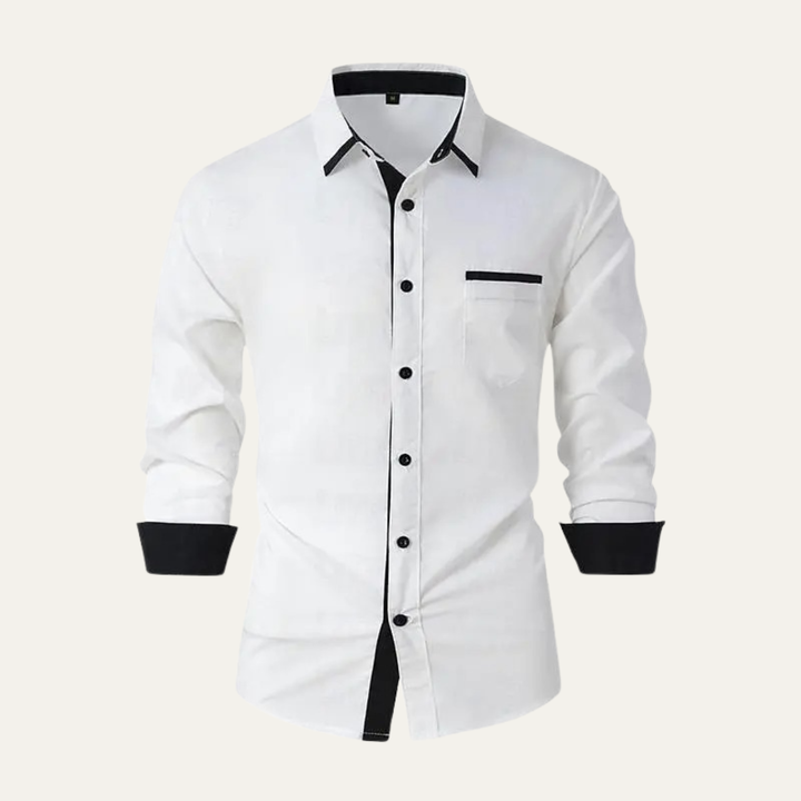 La Chemise Casual à Col Contrasté Vercelli pour Hommes