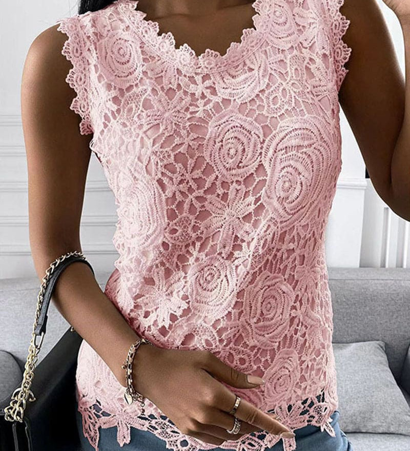 Adalina | Blouse d'Été en Dentelle sans Manches pour Femme