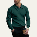 Le Polo à Manches Longues en Maille Côtelée Tendance pour Hommes Oakpark