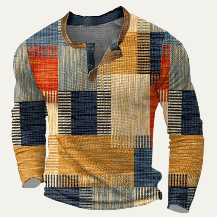 Le Polo Homme Texturé à Motif Patchwork Bluefield
