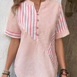 Meline | Blouse Rayée Douce