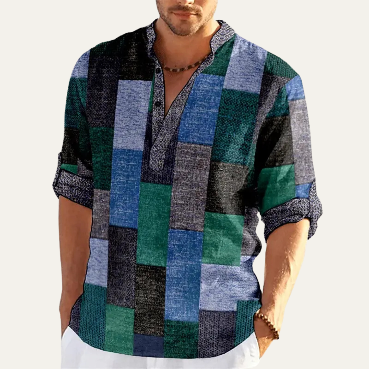 Le Polo Casual à Motifs Multicolores Cormont pour Hommes