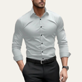 La Chemise d'Affaires Élégante en Couleur Unie pour Hommes Pantelleria