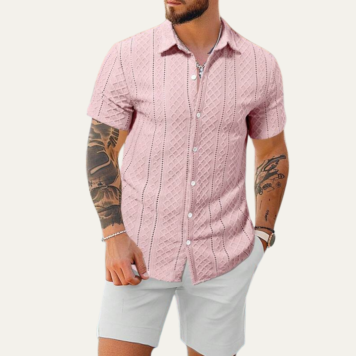 La Chemise à Boutons Texturée Douce pour Hommes Foxbrook