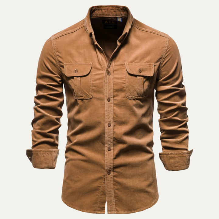 La chemise décontractée en velours côtelé pour homme Lecce