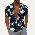 La chemise de plage hawaïenne à imprimé noix de coco tropical pour hommes Cedarforest
