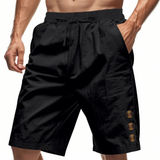 Shorts d'été décontractés pour hommes Ashbury avec détails de boutons et cordon de serrage