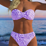 Maillot De Bain Sexy Imprimé Léopard Deux-Pièces
