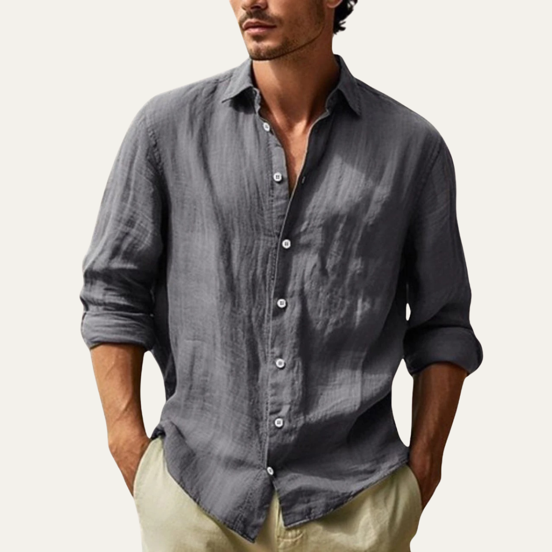 La Chemise en Coton Légère à Boutons pour Hommes de Summerville