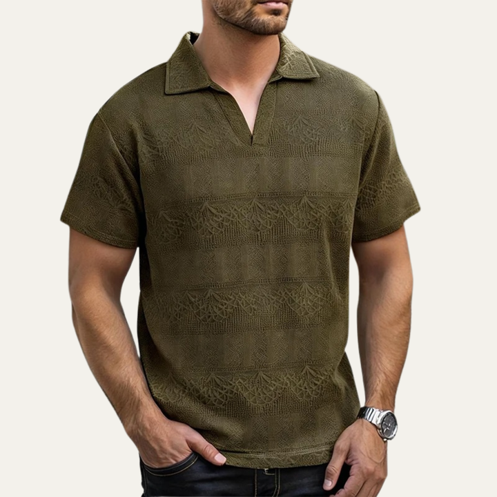 Le Polo Tricoté Respirant à Col V pour Hommes Maplewood Ridge