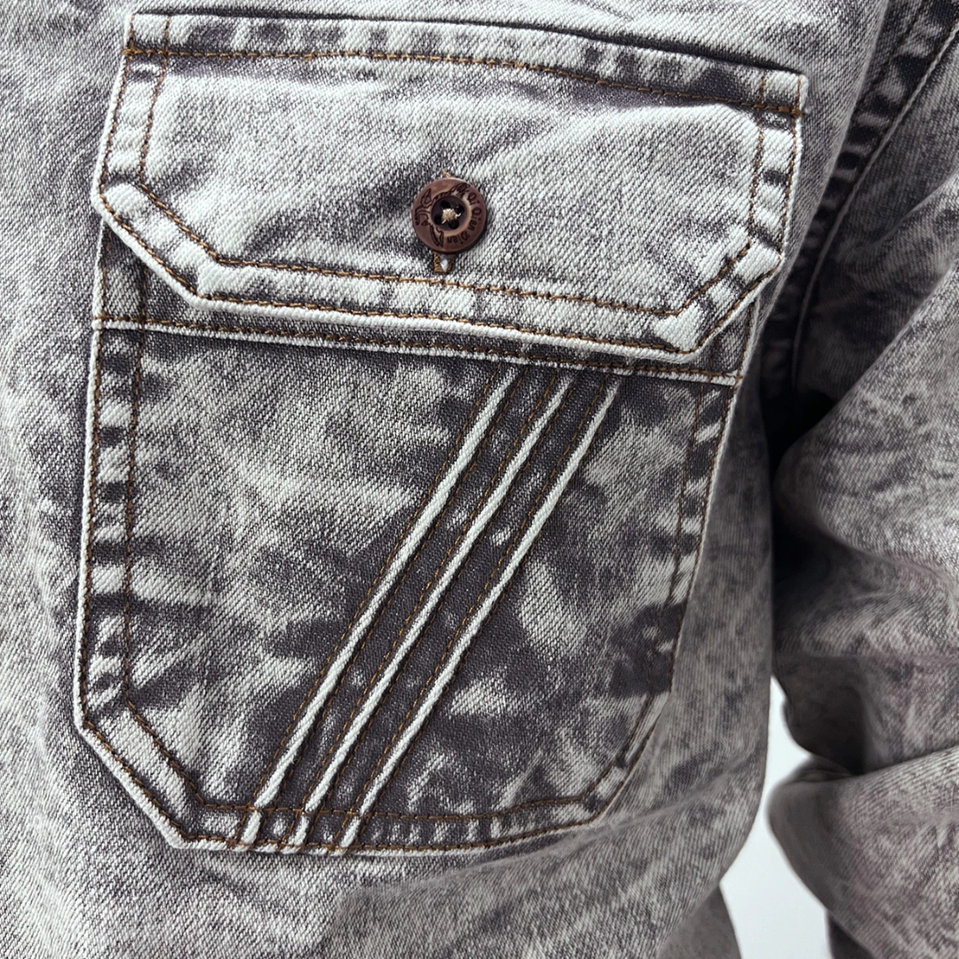La Chemise en Jean Vintage à Boutons pour Hommes Windcrest