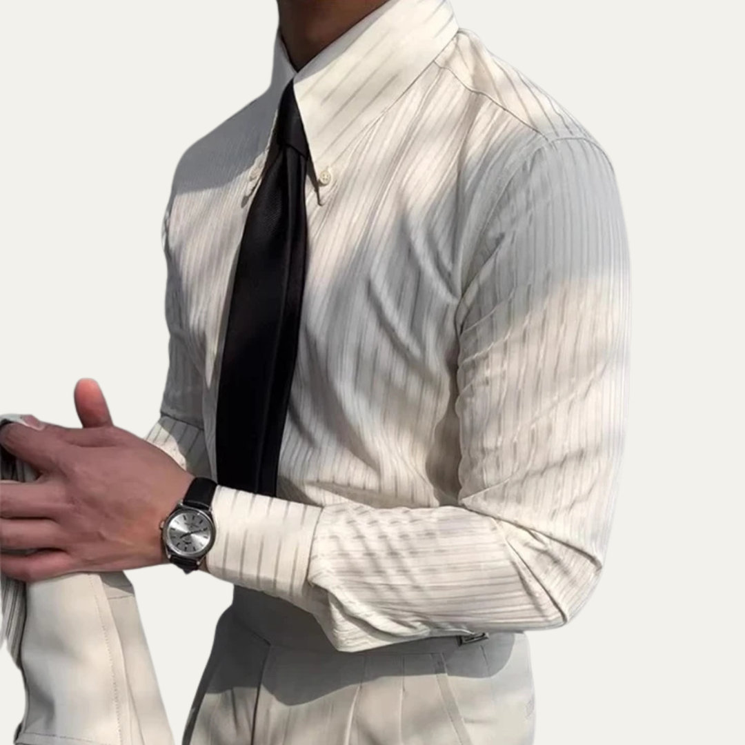 La Chemise Vintage pour Homme Harrington – Chemise de Costume à Col Rabattu Boutonnée