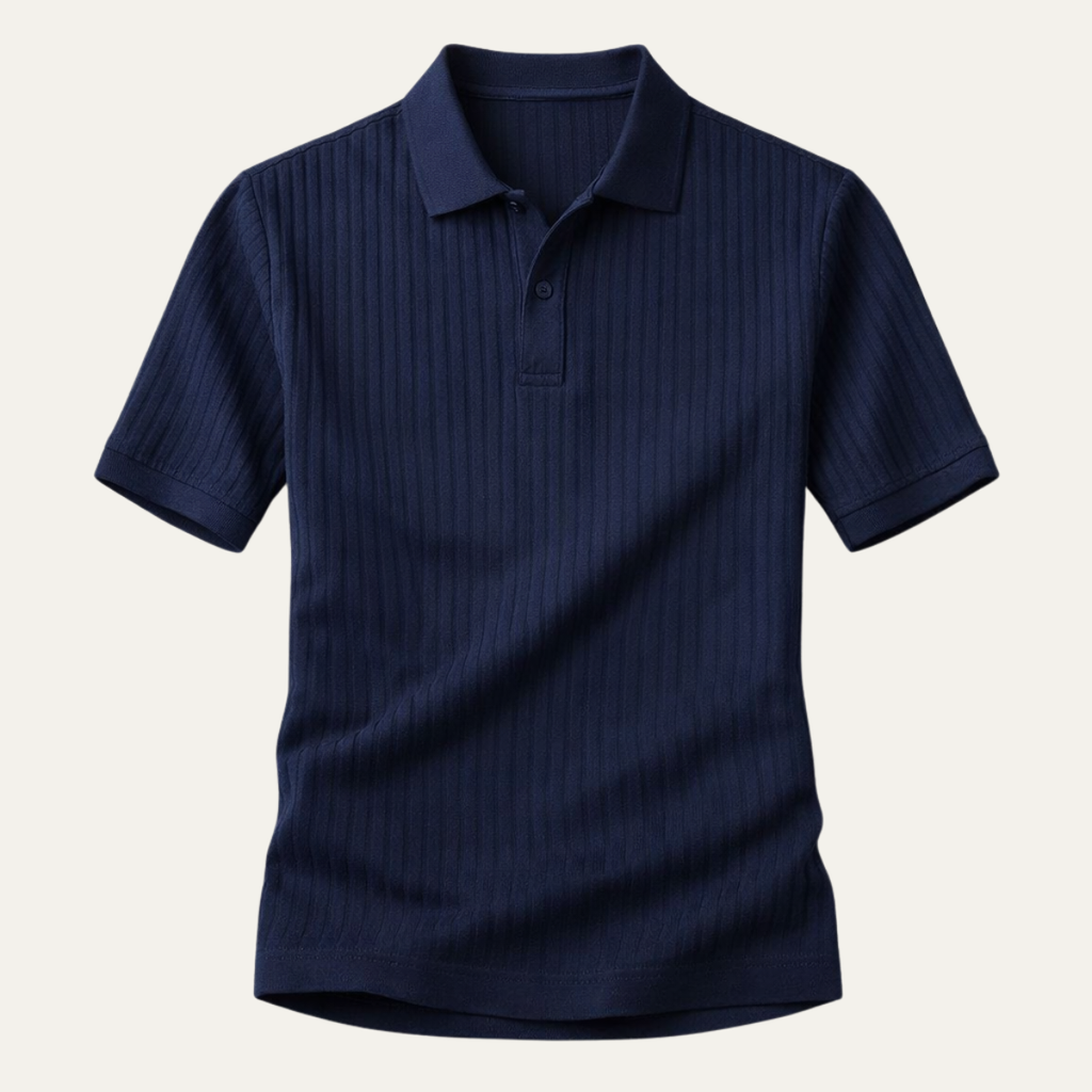 Le Polo Casual à Rayures Élastiques pour Hommes Roma