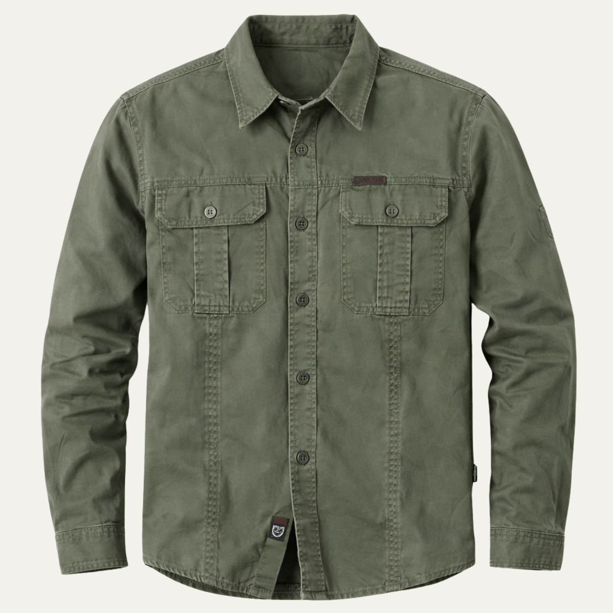 La chemise cargo en coton à poches multiples unie pour hommes Ashton Ridge