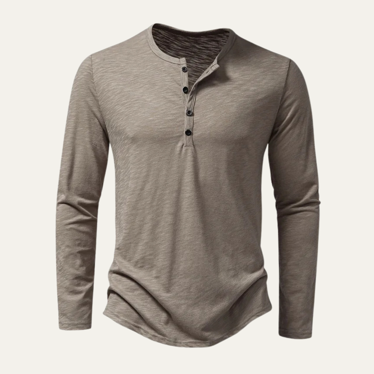 T-shirt en coton Henley à col boutonné décontracté pour hommes Berkshire