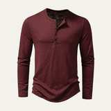 T-shirt en coton Henley à col boutonné décontracté pour hommes Berkshire