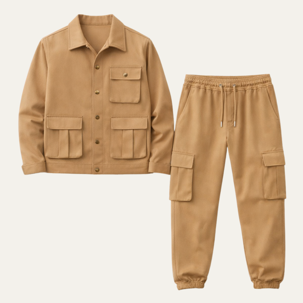 Le Set Cargo Utilitaire Tendance Mantova pour Hommes – Veste et Pantalon