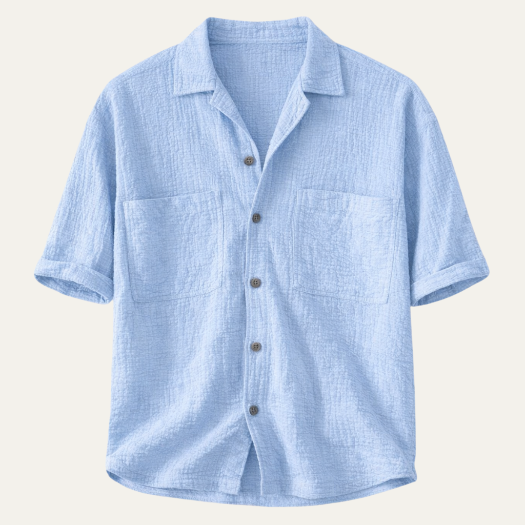 La Chemise en Lin Texturé Mélangé à Coupe Relaxée pour Homme Mayfair