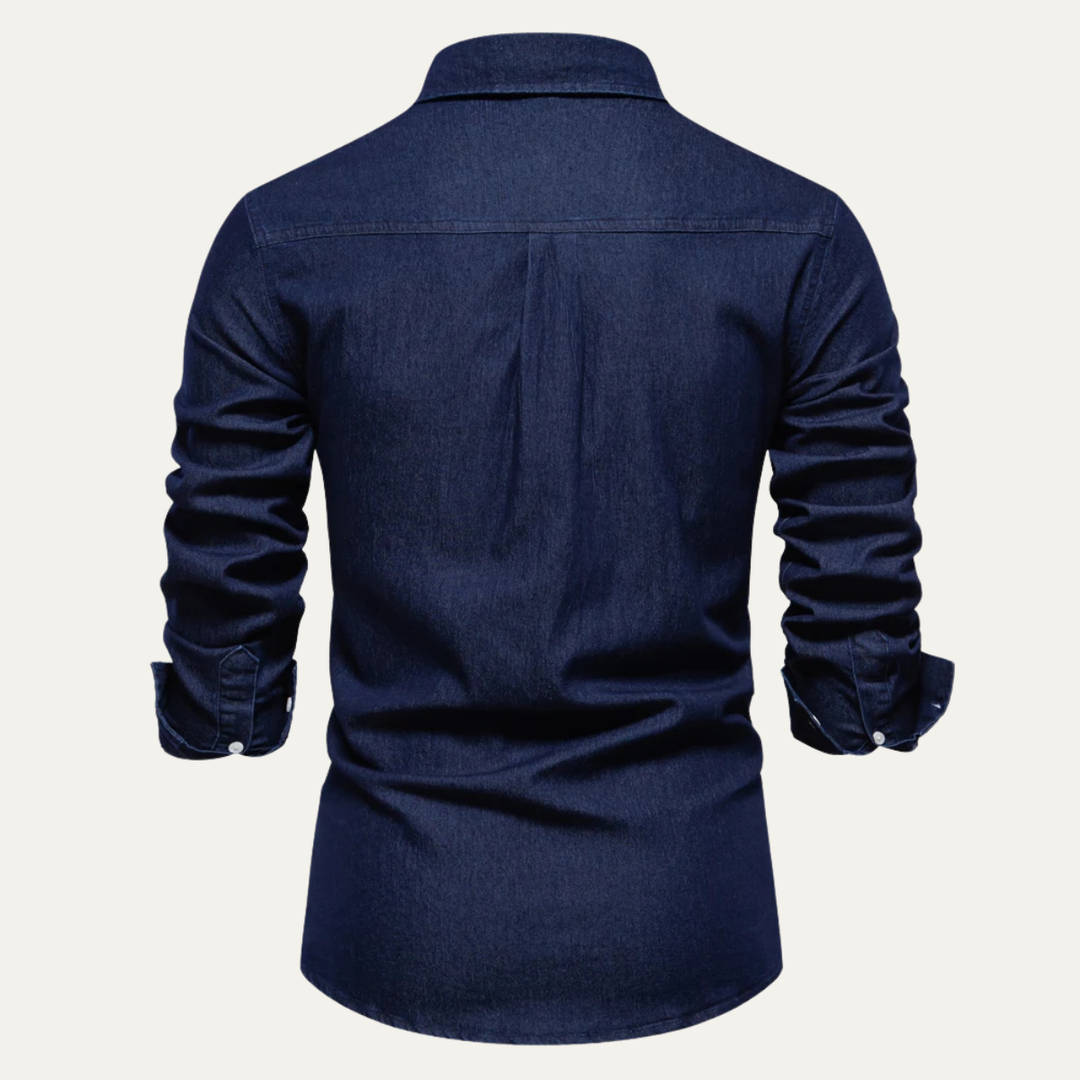 La chemise en denim slim fit pour hommes Crestfall Ridge avec poches doubles