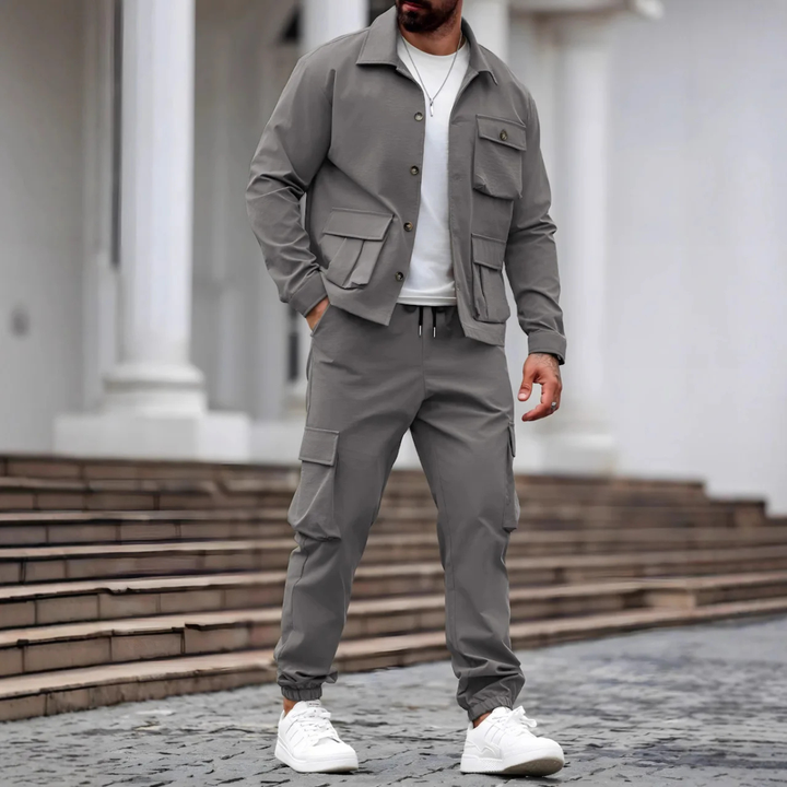 Le Set Cargo Utilitaire Décontracté pour Hommes Ravenna – Veste et Pantalons