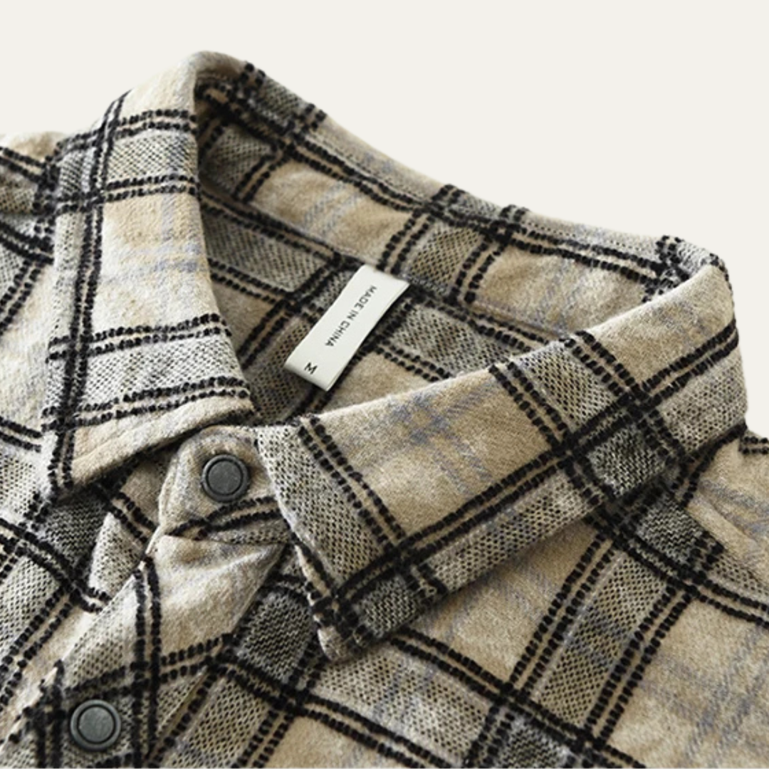 Chemise en coton brossé à carreaux vintage pour homme Southgate