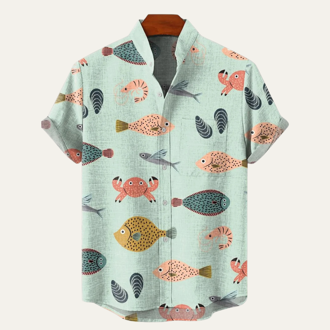 La chemise de plage hawaïenne rétro en lin pour homme Fairbrook Lane