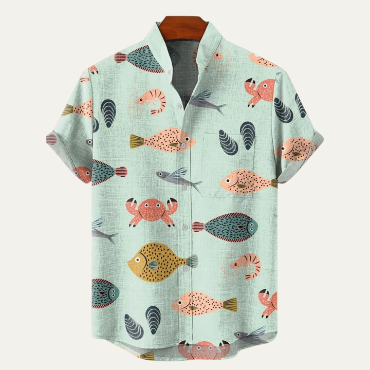 La chemise de plage hawaïenne rétro en lin pour homme Fairbrook Lane