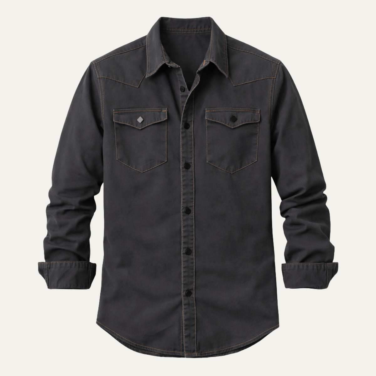 La chemise en denim vintage gris foncé pour hommes Glenwood Court