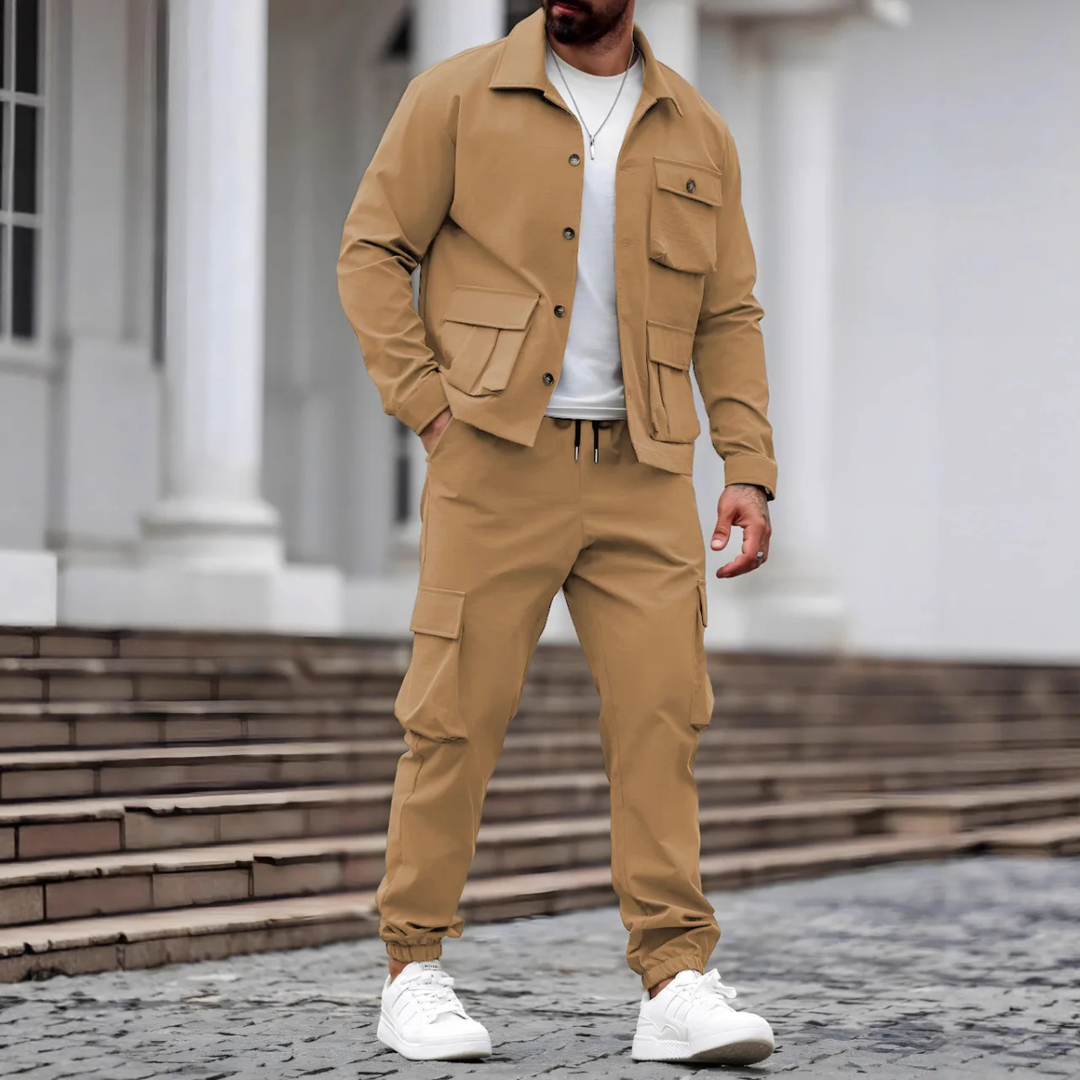 Le Set Cargo Utilitaire Tendance Mantova pour Hommes – Veste et Pantalon