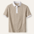 Le polo décontracté en tricot côtelé pour hommes Glenfall Ridge