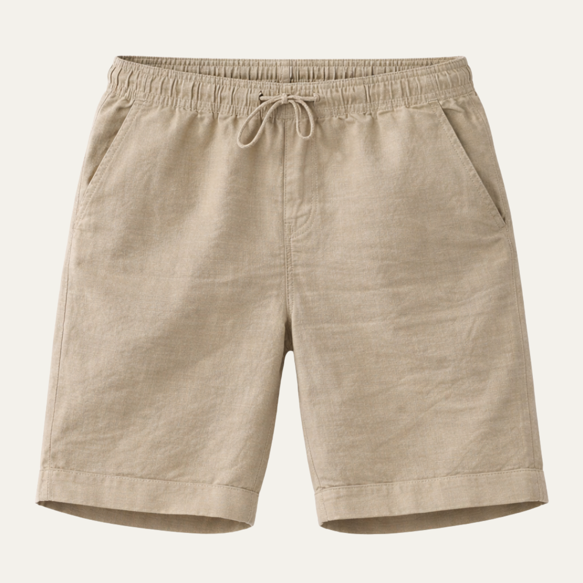 Shorts en lin pour hommes à taille élastique Glenmore Lane avec poches