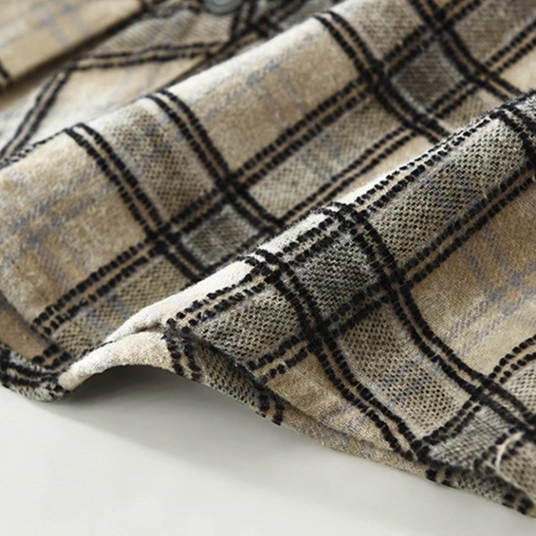 Chemise en coton brossé à carreaux vintage pour homme Southgate