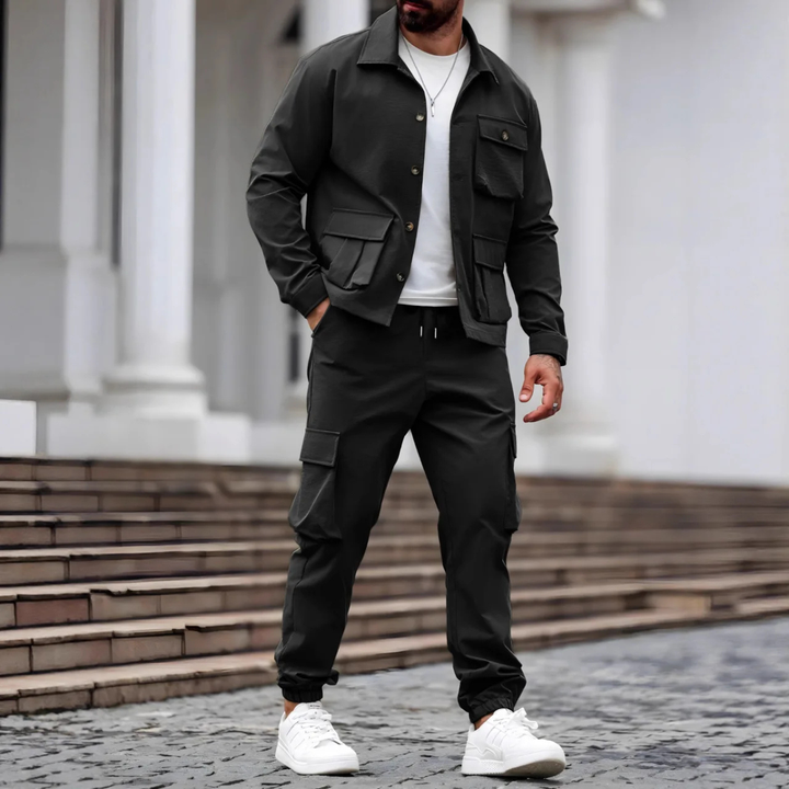 Le Set Cargo Utilitaire Tendance Mantova pour Hommes – Veste et Pantalon