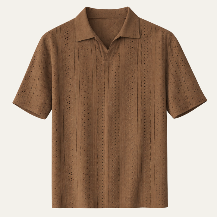 Le polo en tricot texturé pour homme Brookhurst