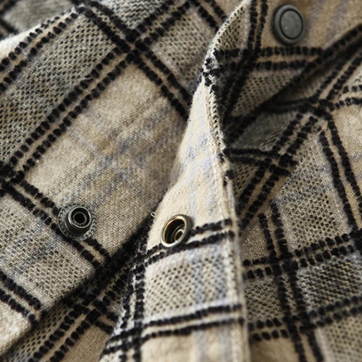 Chemise en coton brossé à carreaux vintage pour homme Southgate