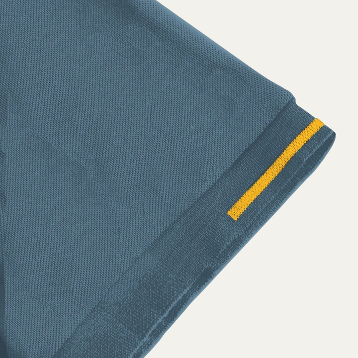 Le polo pour homme Meadowcrest Ridge avec bord contrasté – Bleu