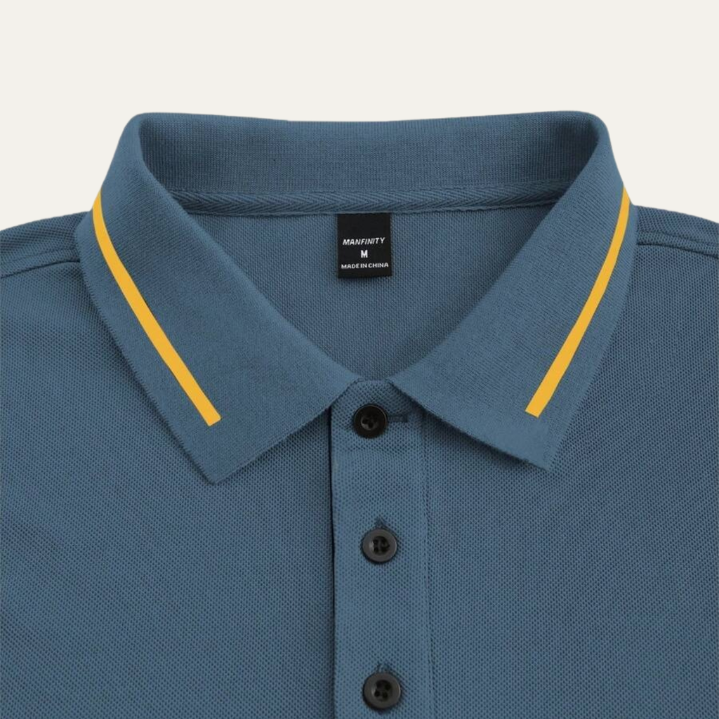 Le polo pour homme Meadowcrest Ridge avec bord contrasté – Bleu