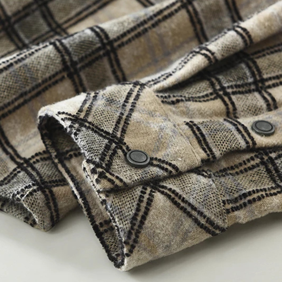 Chemise en coton brossé à carreaux vintage pour homme Southgate