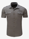 Chemise décontractée à manches courtes en pour hommes