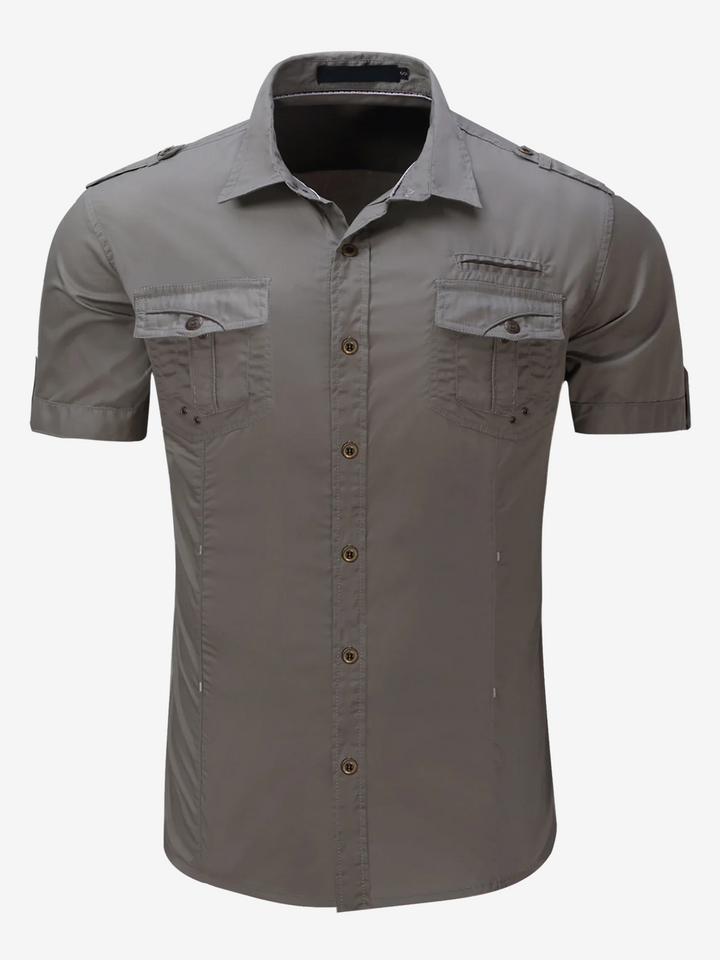 Chemise décontractée à manches courtes en pour hommes