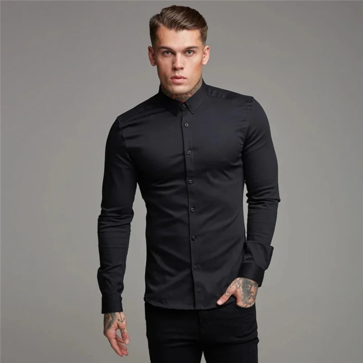 La Chemise de Costume Slim Fit Décontractée pour Hommes Biarritz