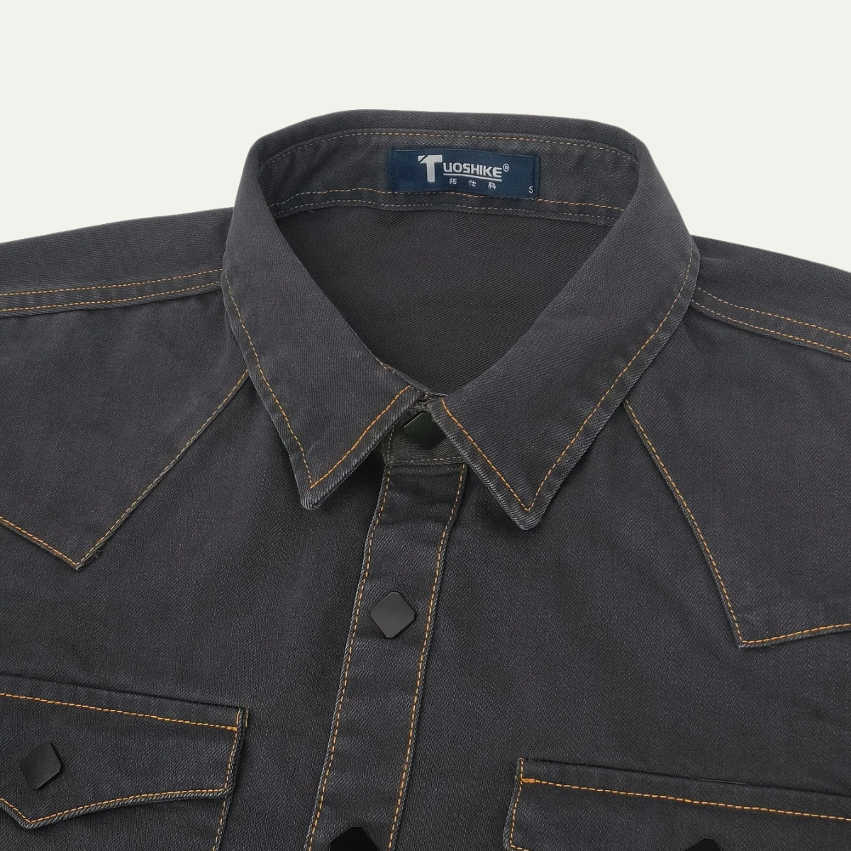 La chemise en denim vintage gris foncé pour hommes Glenwood Court